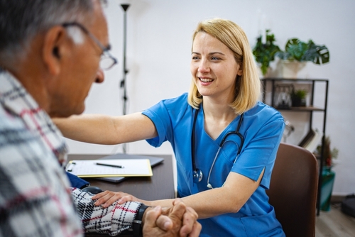 patient with healthcare provider